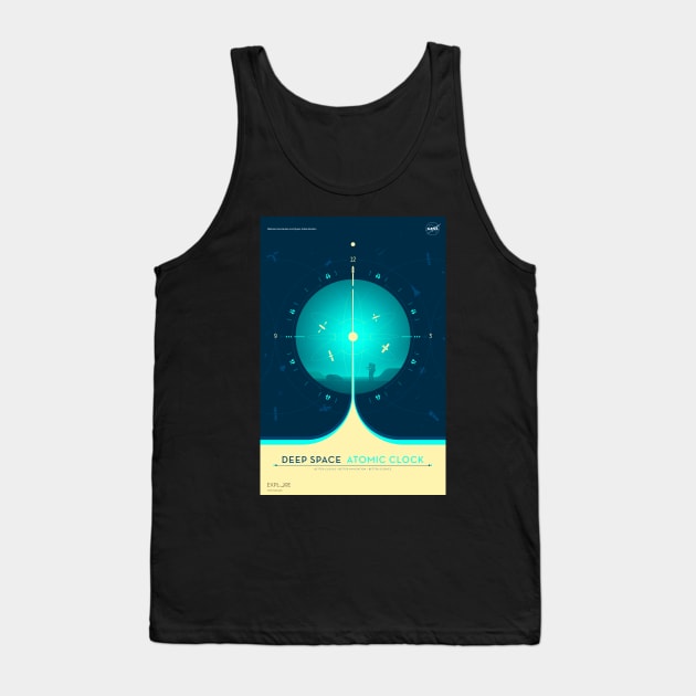 NASA Atomic Clock Mission Blue Tank Top by RockettGraph1cs